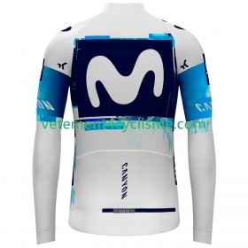 Homme Maillot vélo Manches Longues Movistar Team 2025 N001
